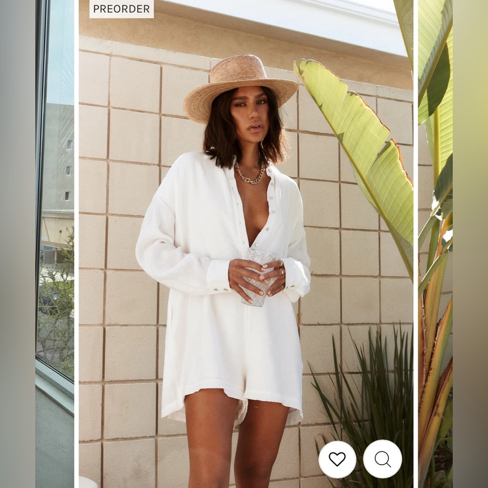12th tribe white romper.